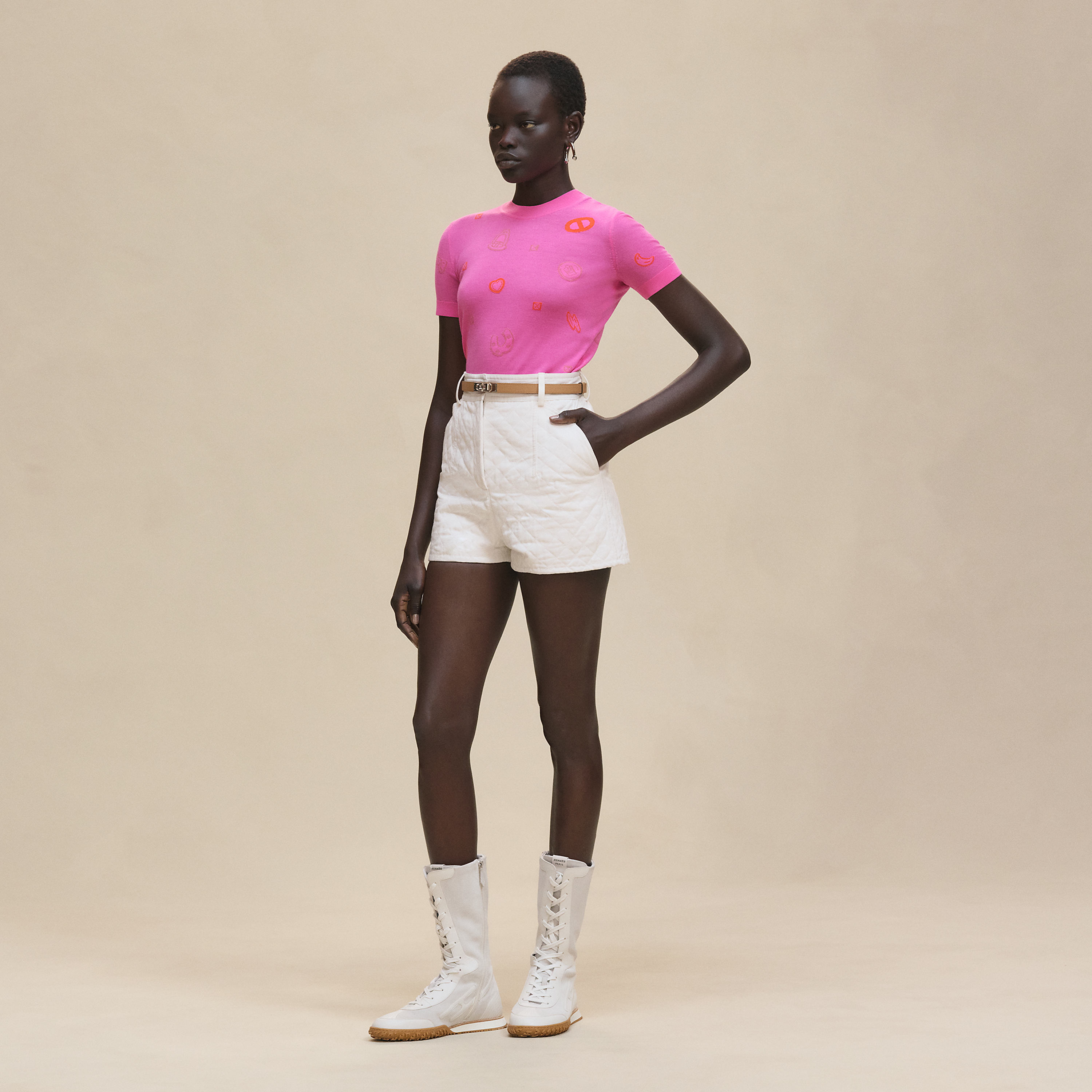 "Candy Libris" short-sleeve sweater