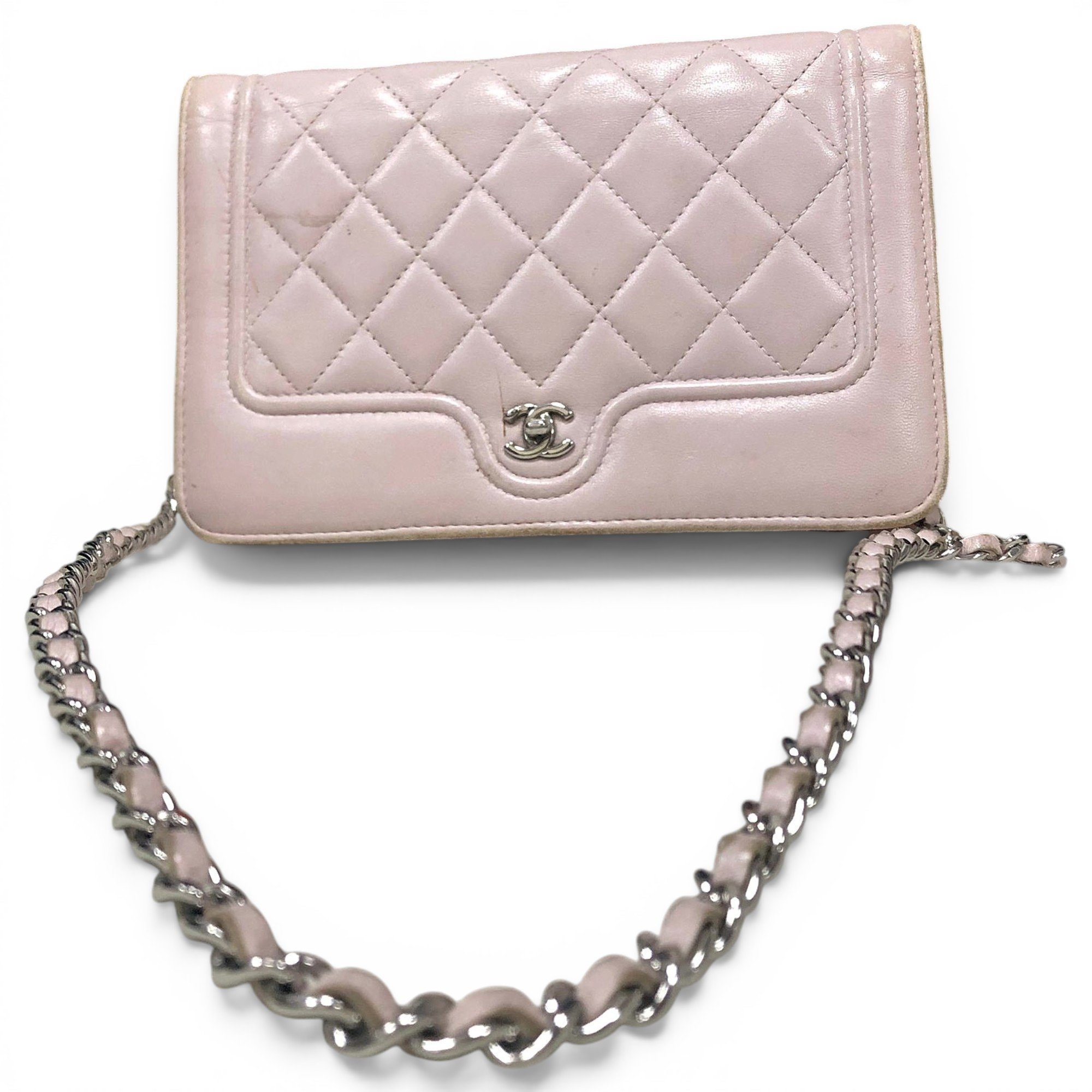 Wallet On Chain leather crossbody bag