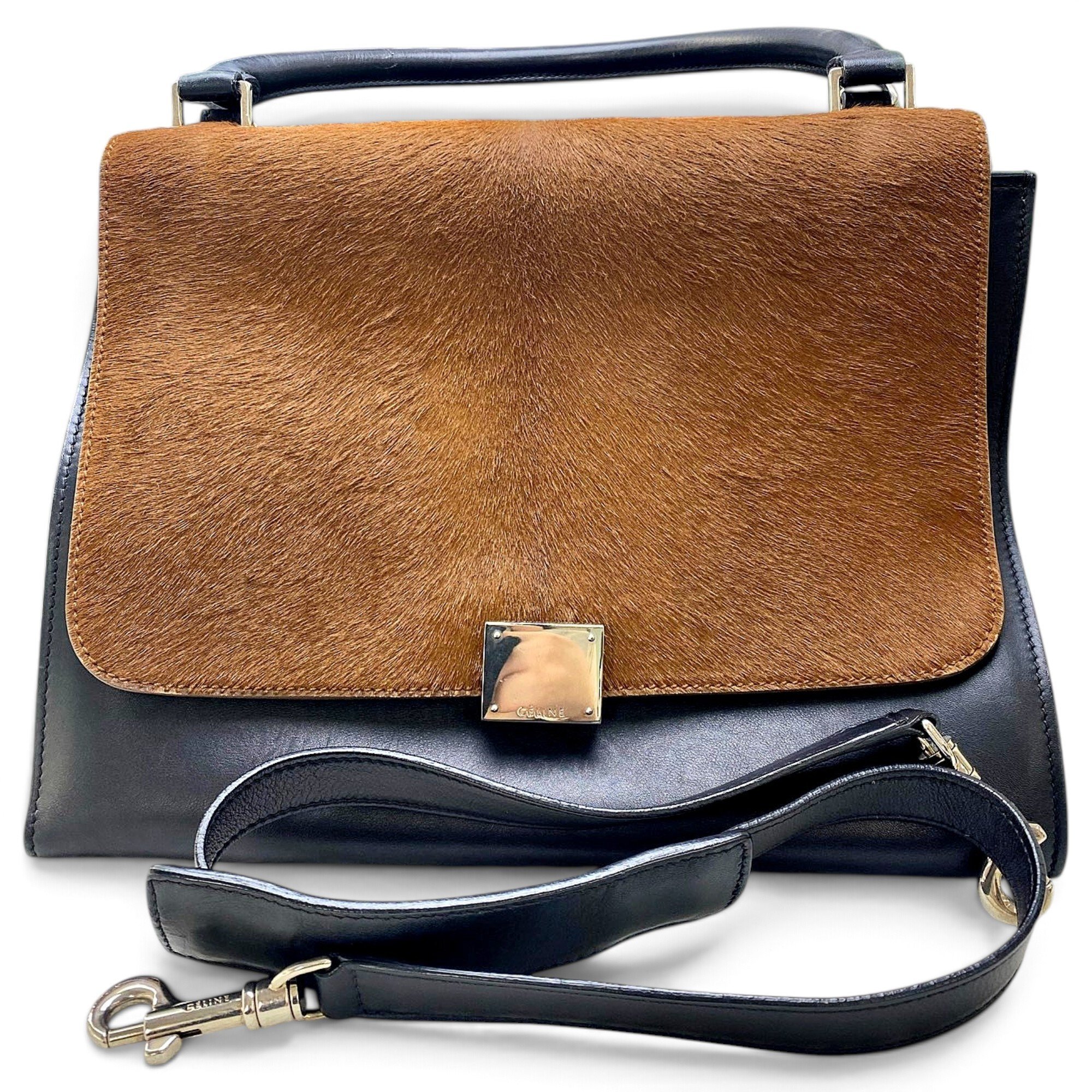 Edge leather handbag