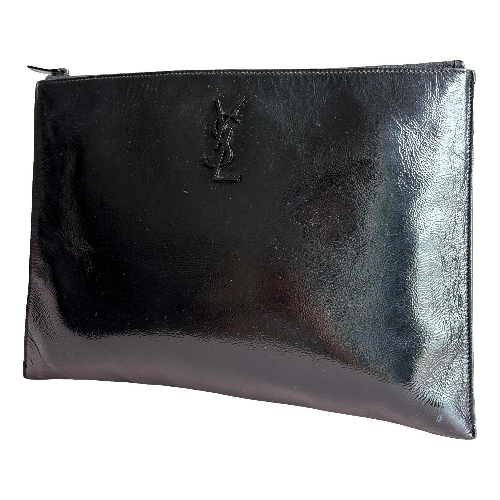 Kate monogramme patent leather clutch bag