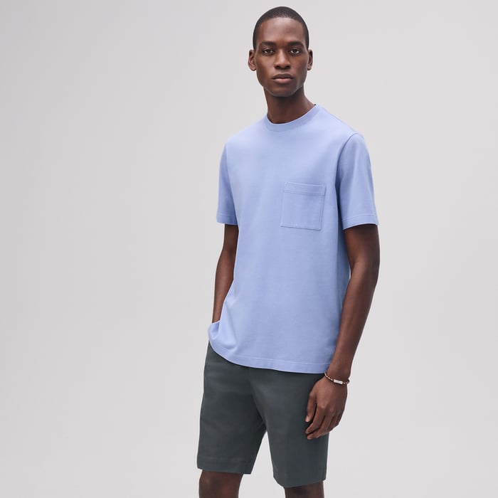 Bleu Ciel "H" Embroidered T-shirt