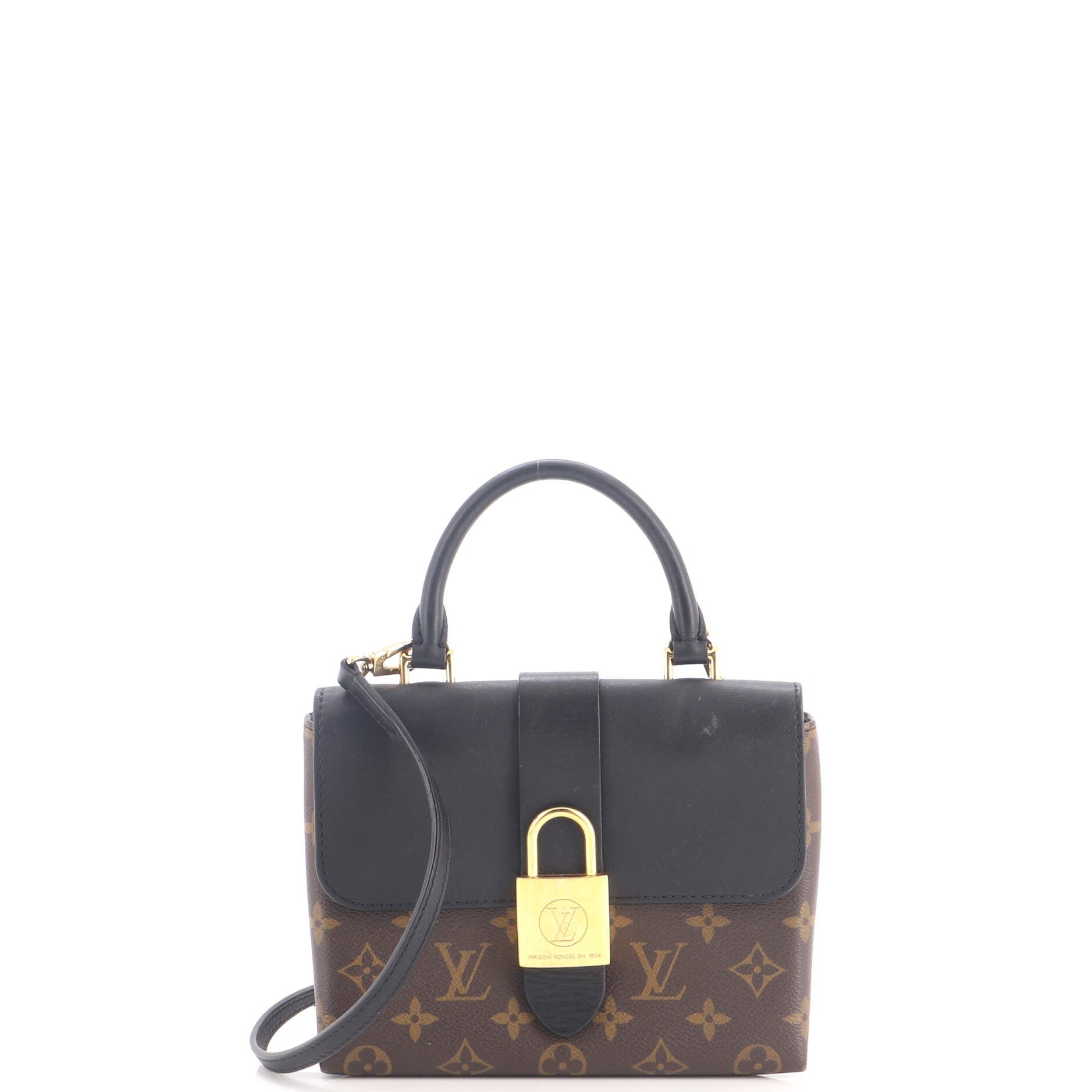 Locky Handbag Monogram Canvas with Leather BB