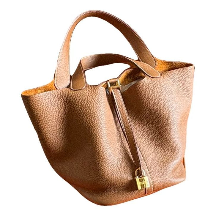 Picotin leather tote