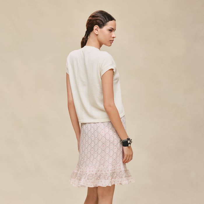 Blanc Naturel Short-sleeve Sweater