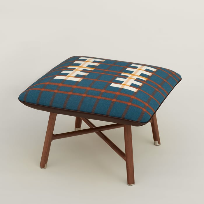 Les Necessaires d'Hermès "Carre d'Assise" Low Stool, High Model