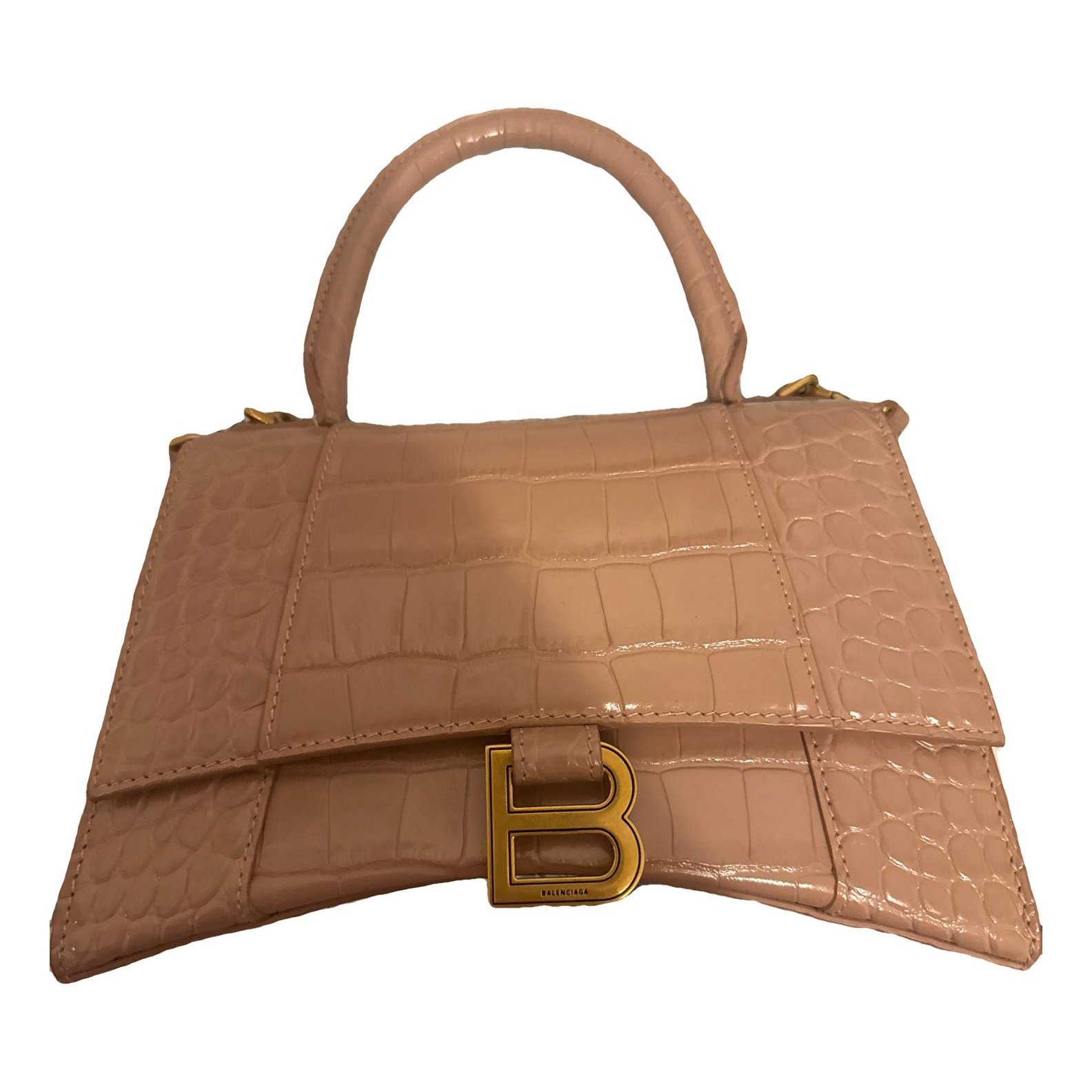 Hourglass leather crossbody bag