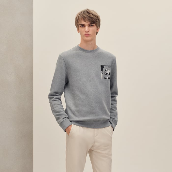 Gris "Ex-libris" Crewneck Sweater