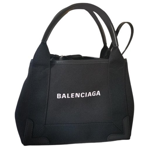 Navy cabas linen tote