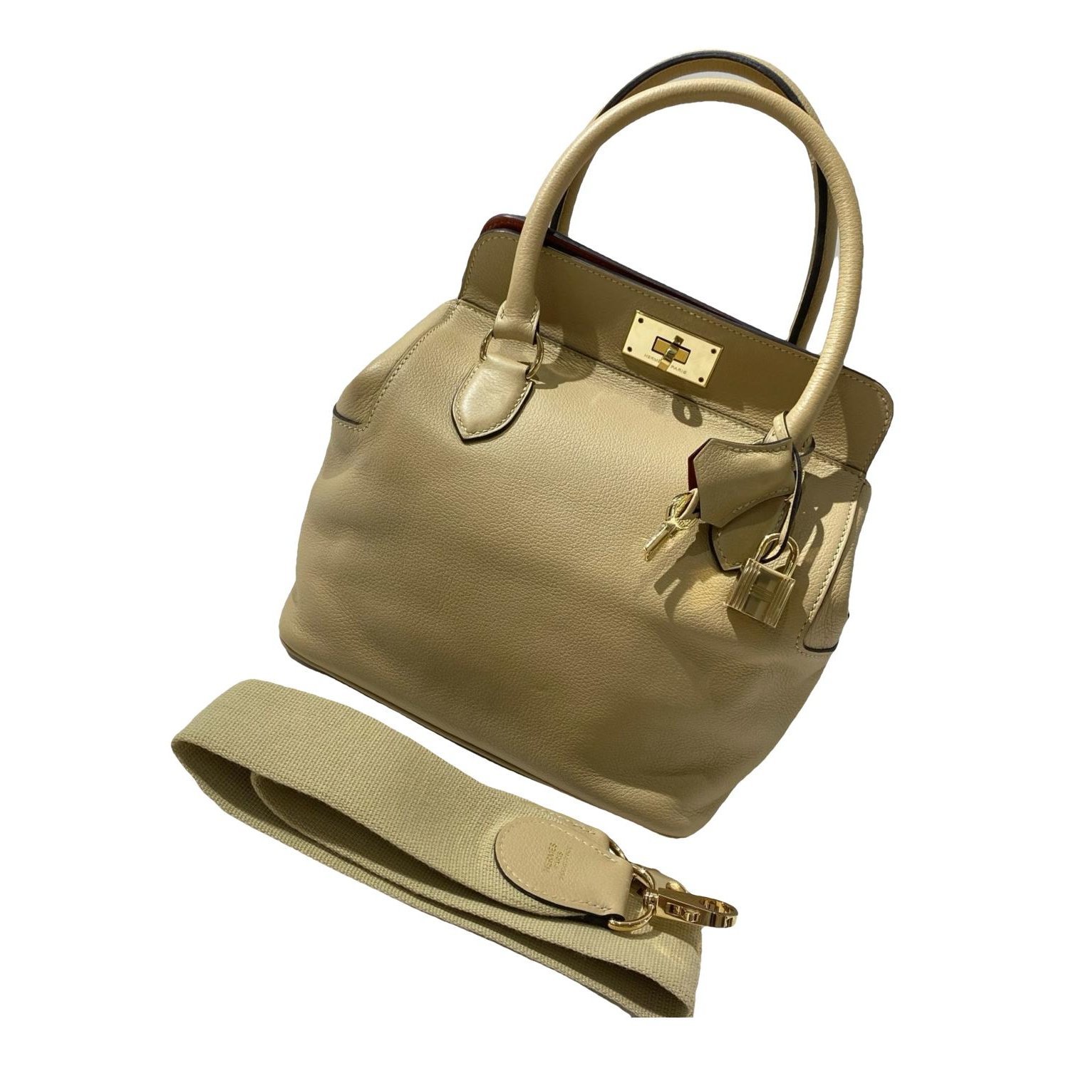 Toolbox leather handbag
