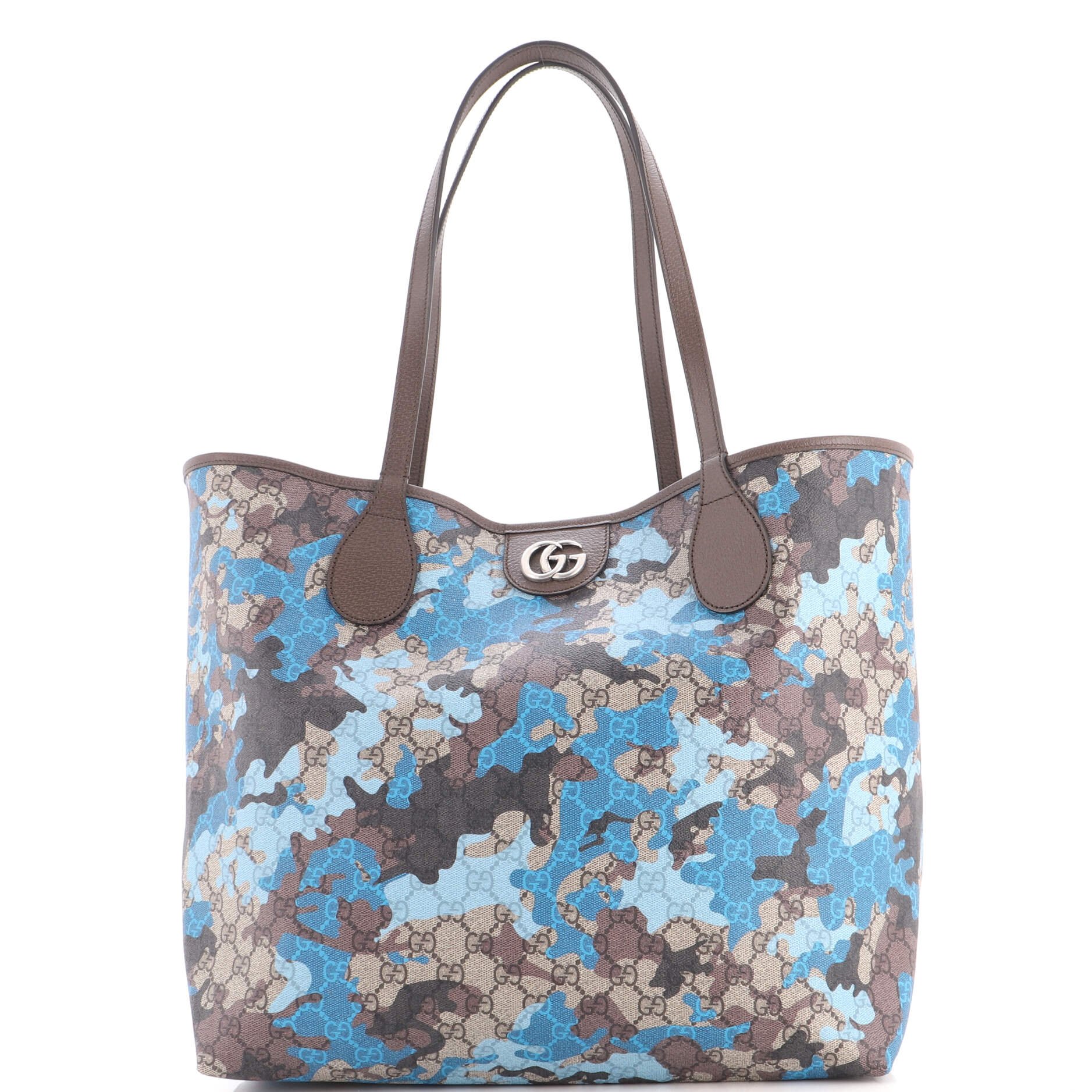 Ophidia GG Open Tote GG Camouflage Coated Canvas Large