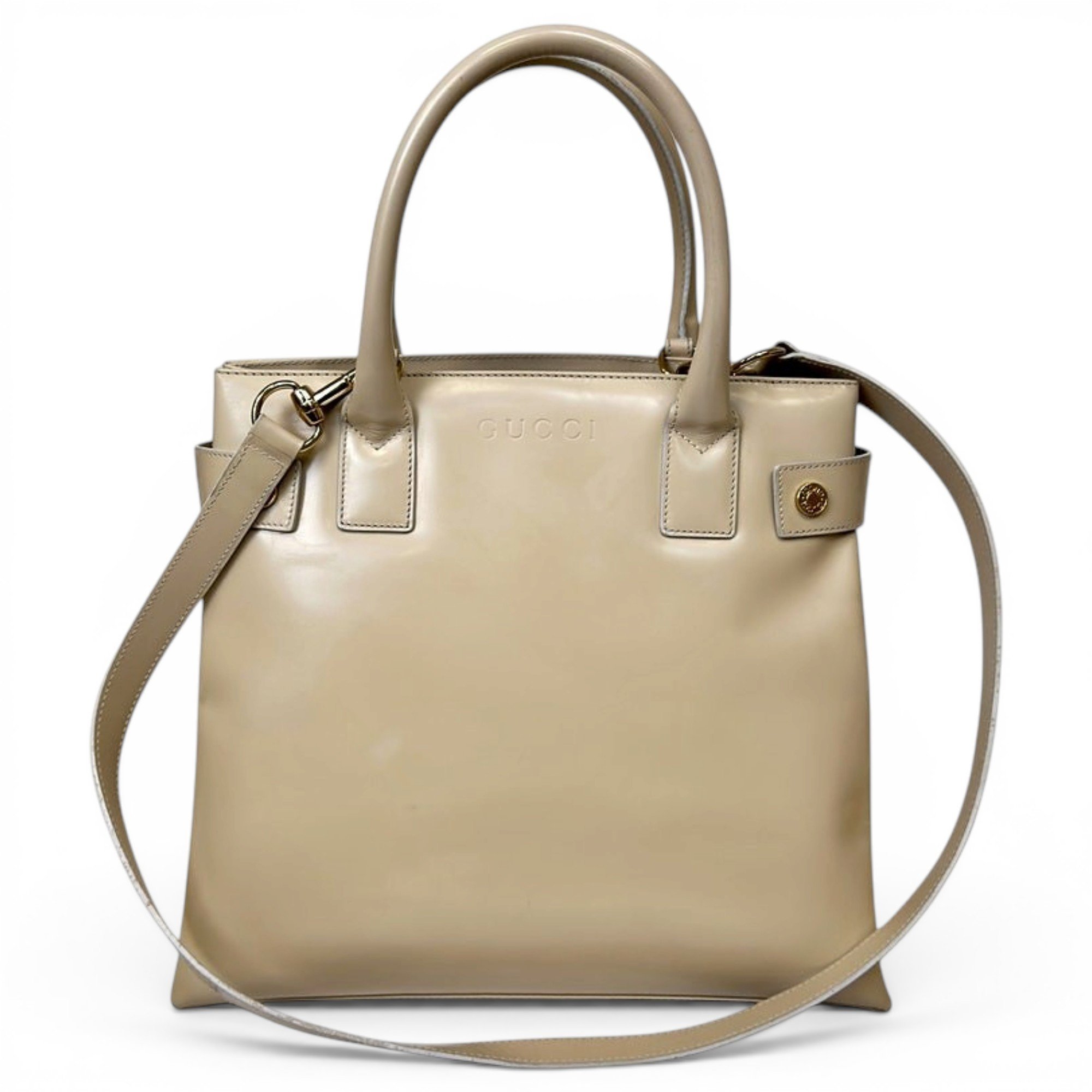Patent leather handbag