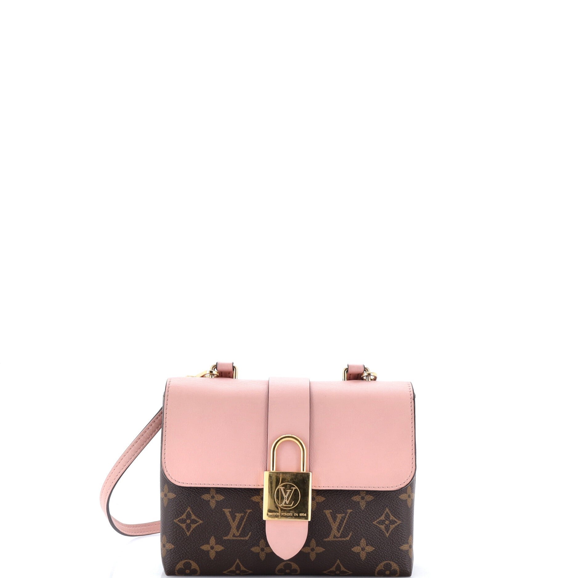 Locky Handbag Monogram Canvas with Leather BB