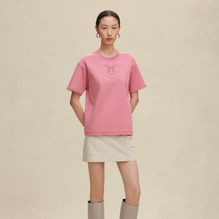 Rose Sorbet Embroidered Maxi T-shirt