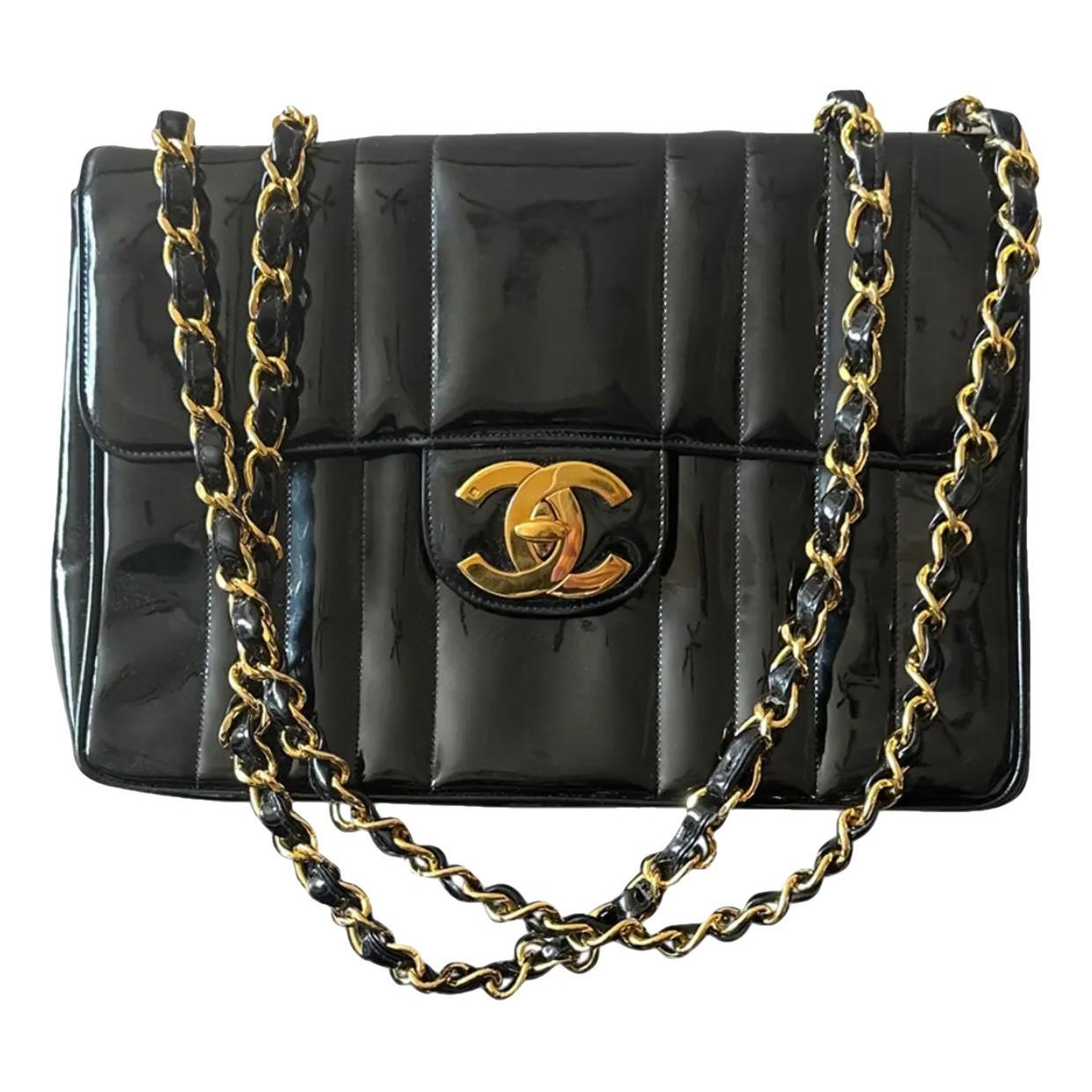 Patent leather handbag