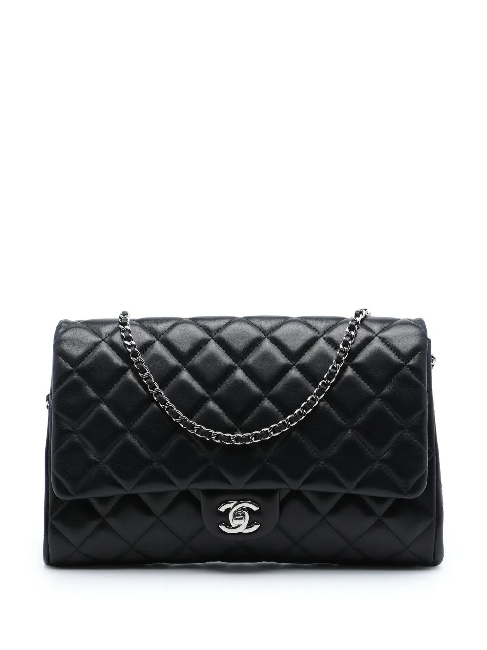 2012-2013 CC Quilted Lambskin Flap Clutch with Chain shoulder bag