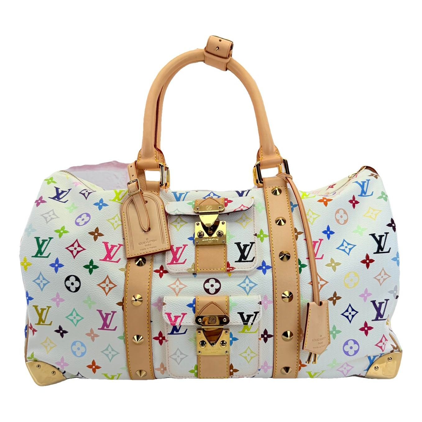 Keepall leather travel bag