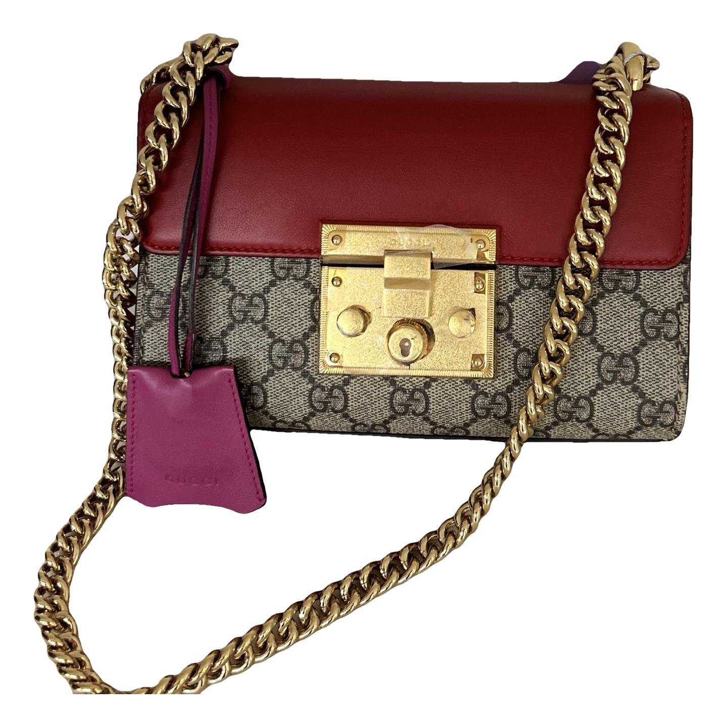 Padlock leather handbag