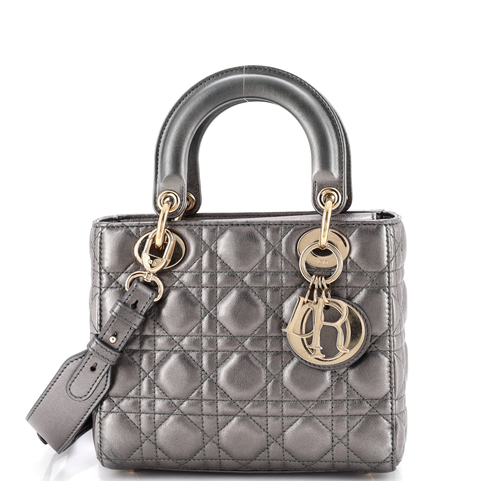 My ABCDior Lady Dior Bag Metallic Cannage Quilt Leather