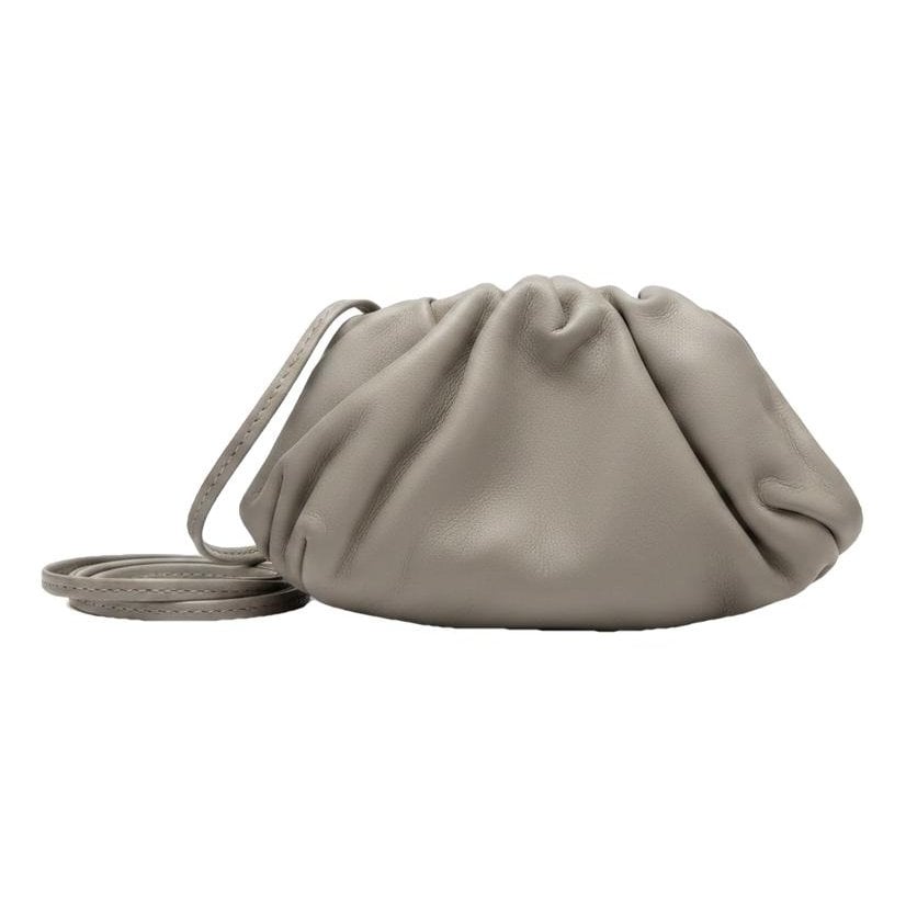 Pouch leather clutch bag