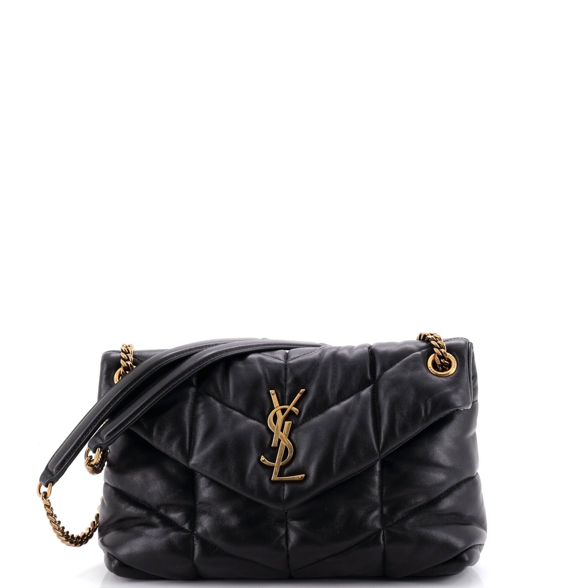 Loulou Puffer Shoulder Bag Quilted Leather Small