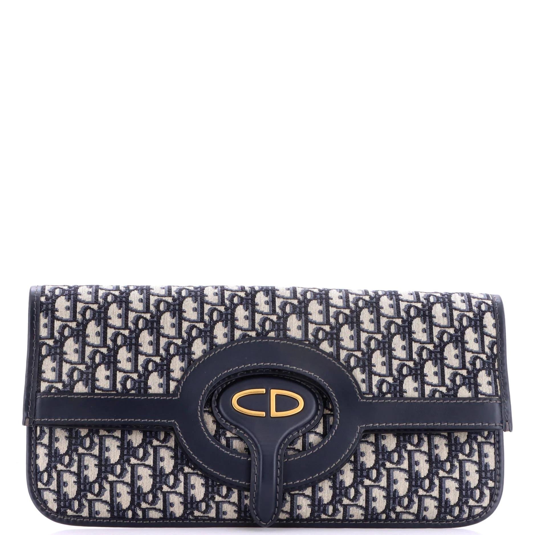 Leather clutch bag