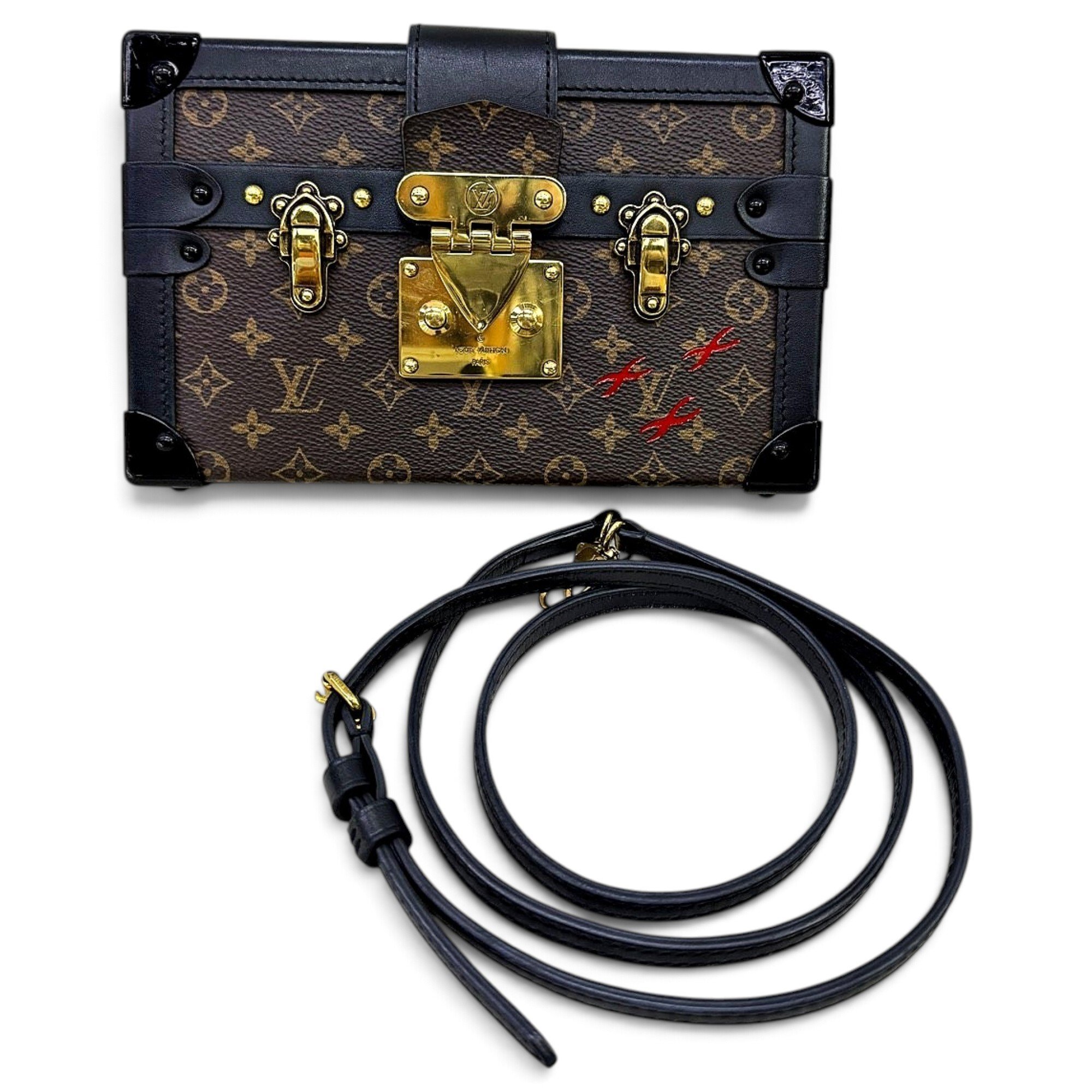 Petite Malle leather mini bag