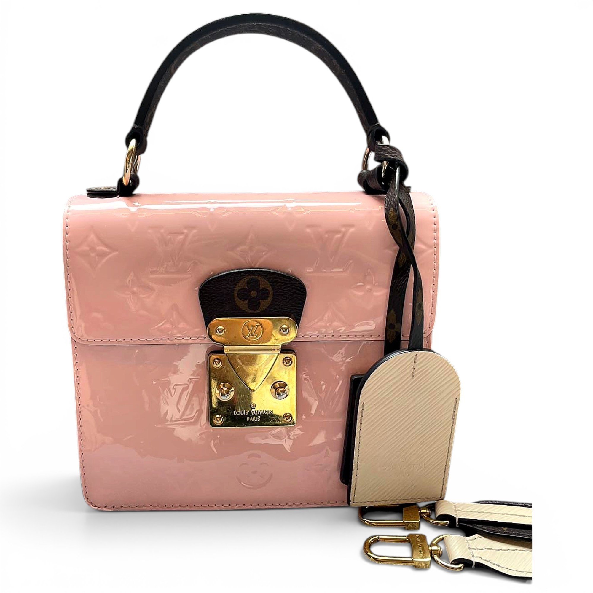 Spring street patent leather handbag