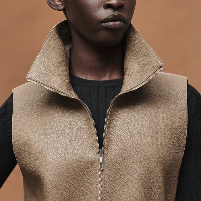 Belted Long Vest