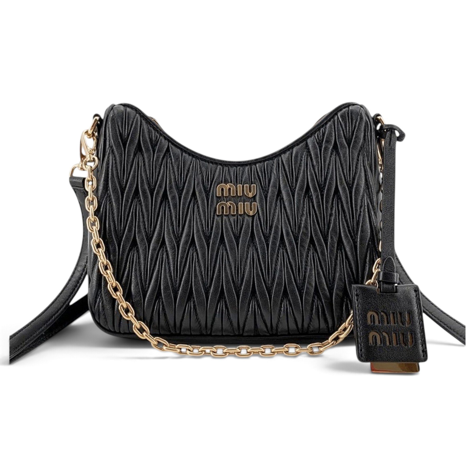 Matelassé leather crossbody bag