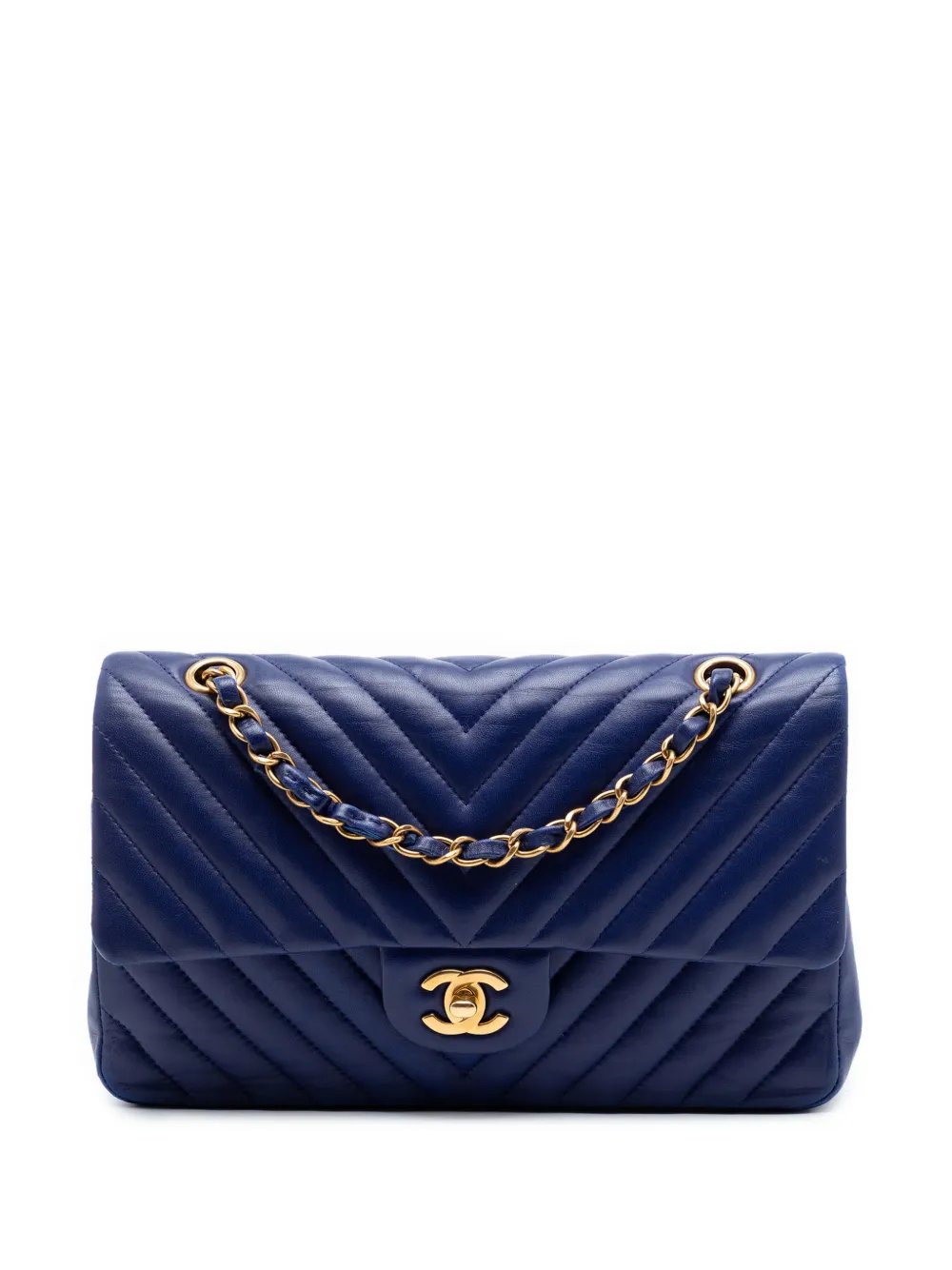 2015-2016 Medium Classic Chevron Lambskin Double Flap shoulder bag