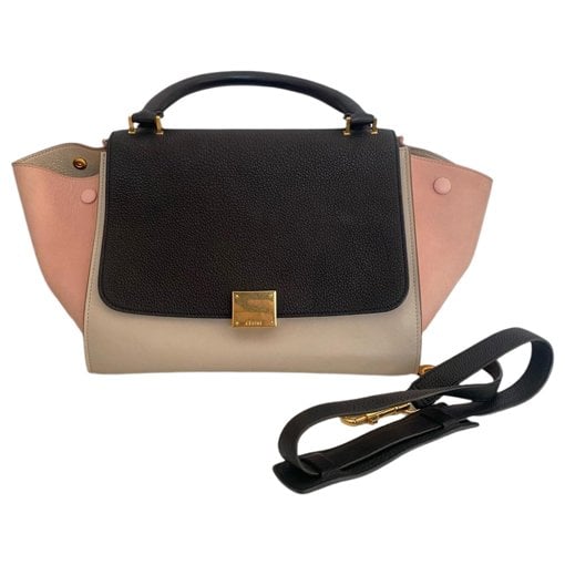 Trapèze leather handbag