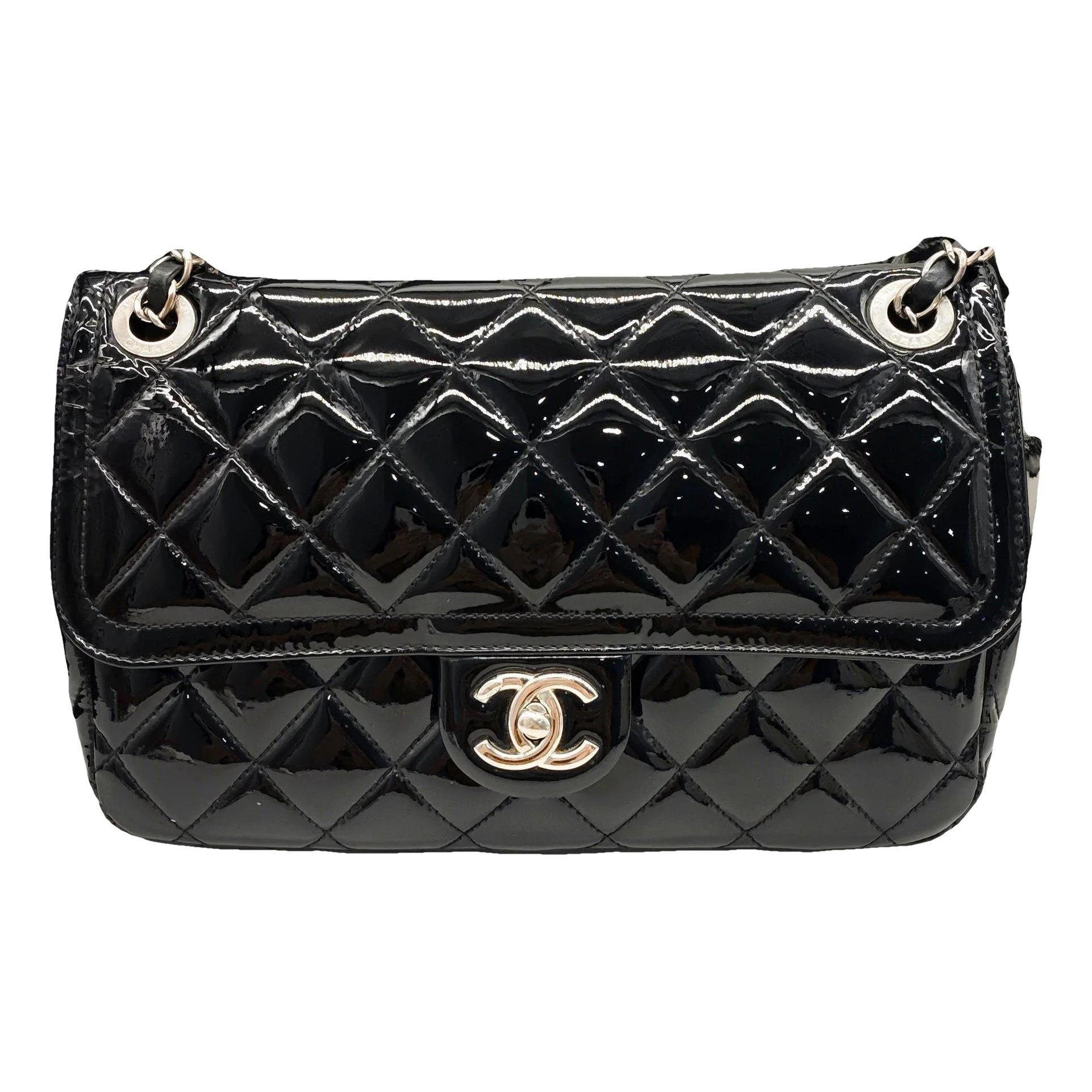 Patent leather handbag