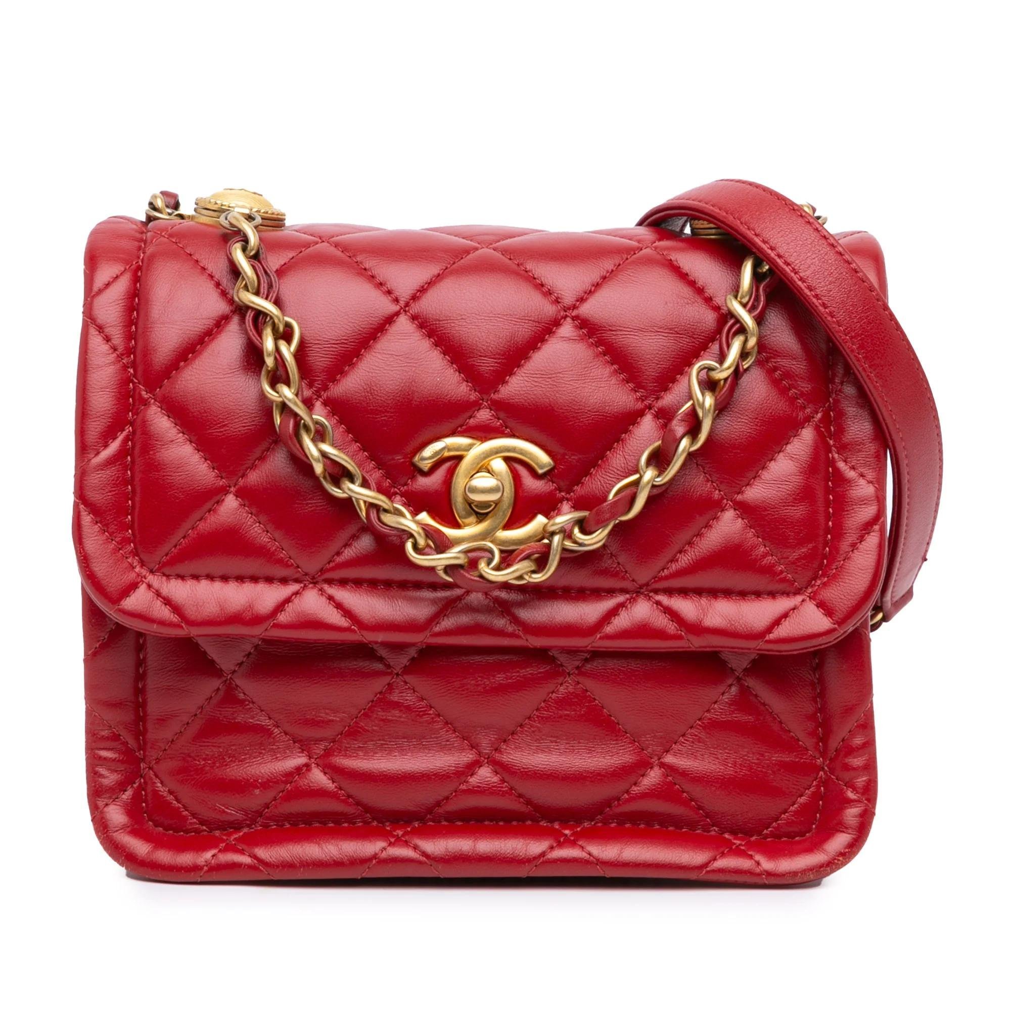 Wallet On Chain Boy Half Flap leather handbag