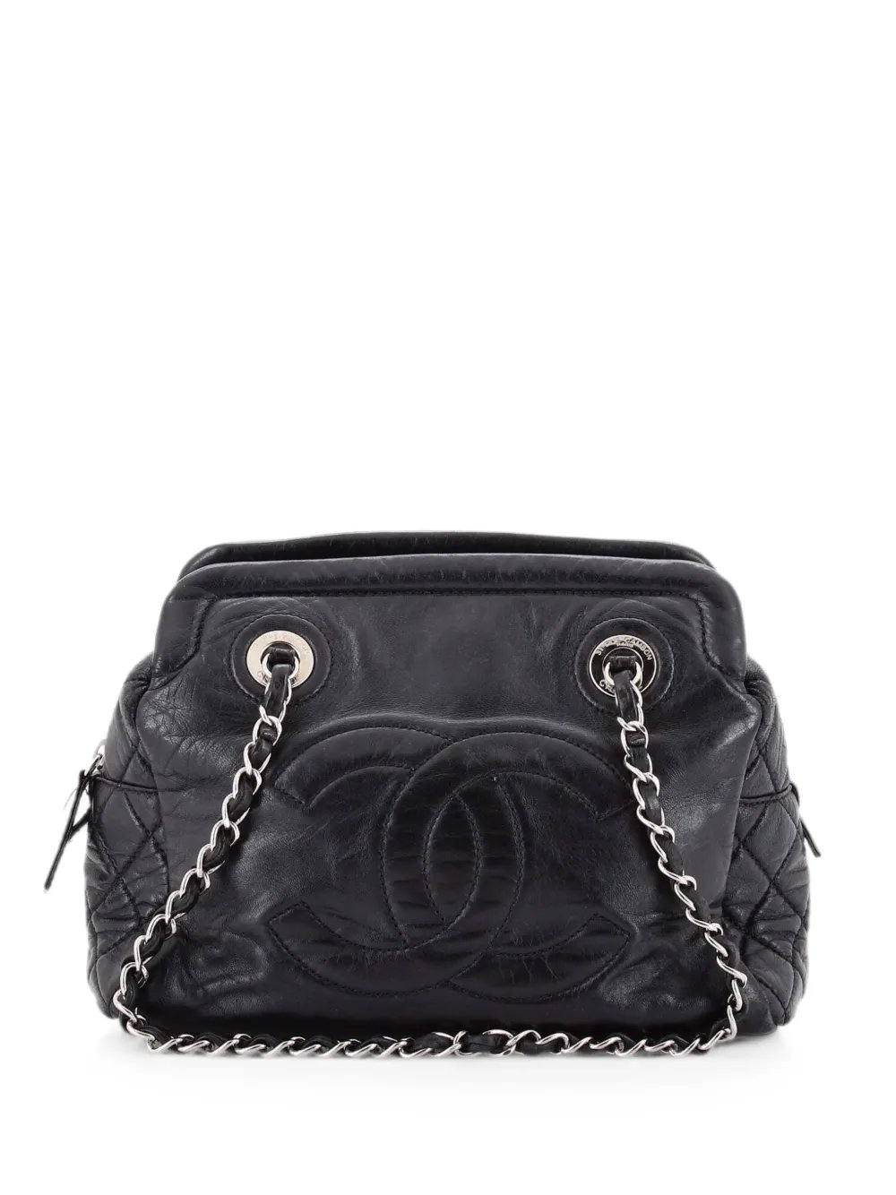 CC Frame Calfskin Large tote bag