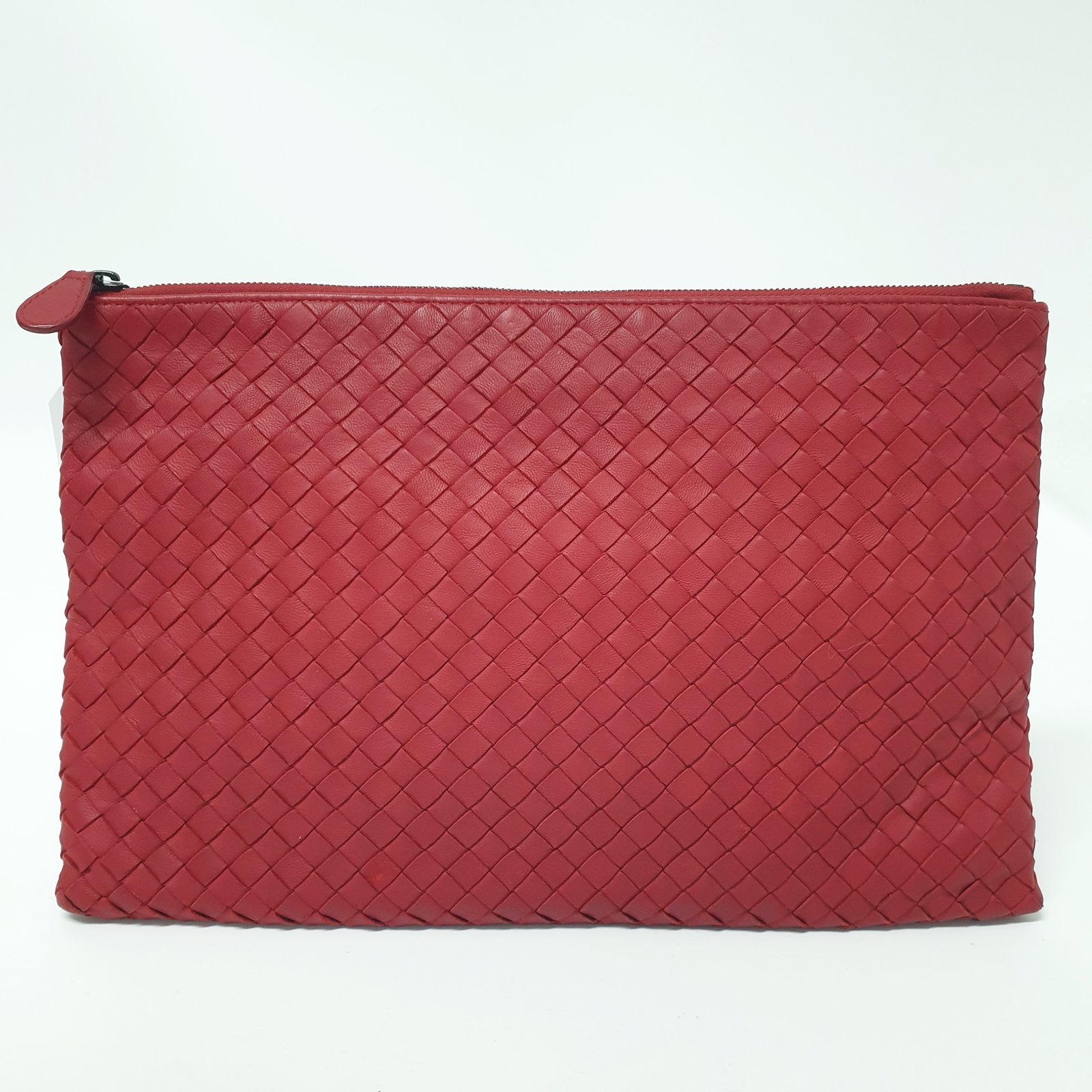 Leather clutch bag