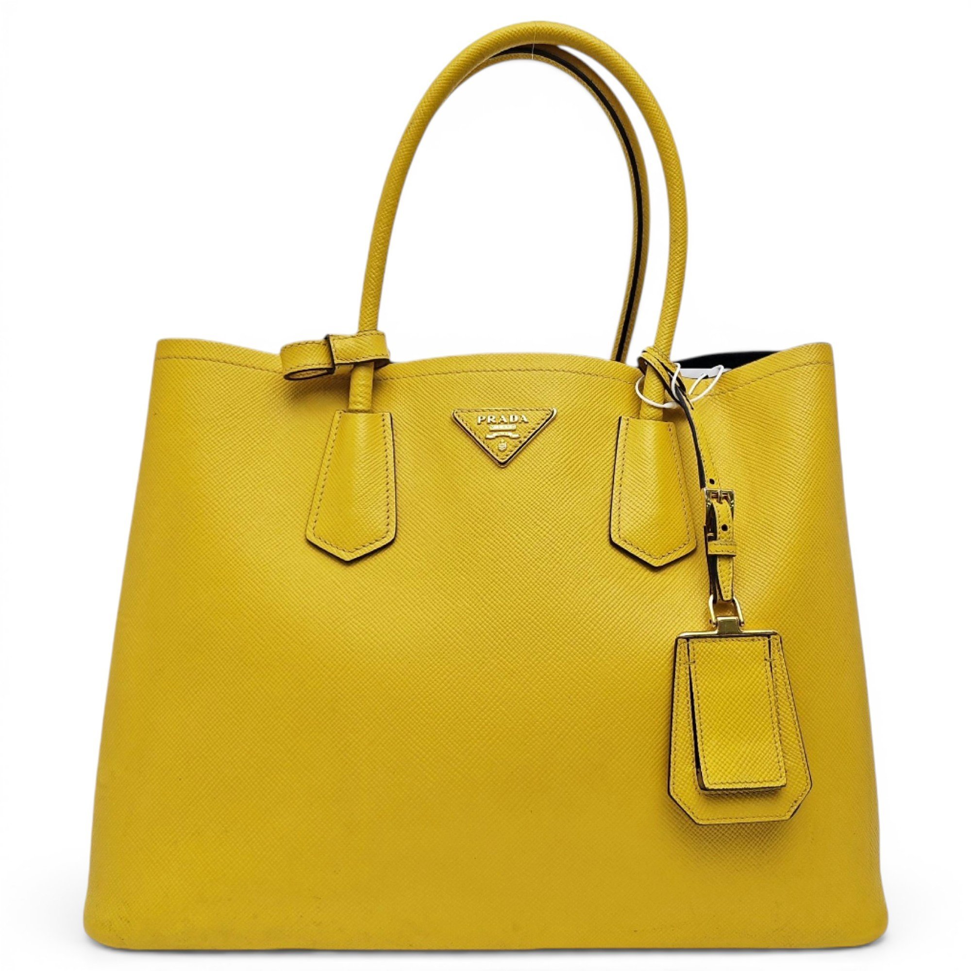 Double leather handbag