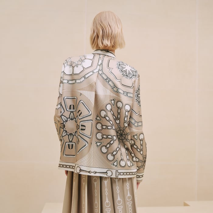 Beige Glaise "Effet Kaleidoscope" Classic Shirt