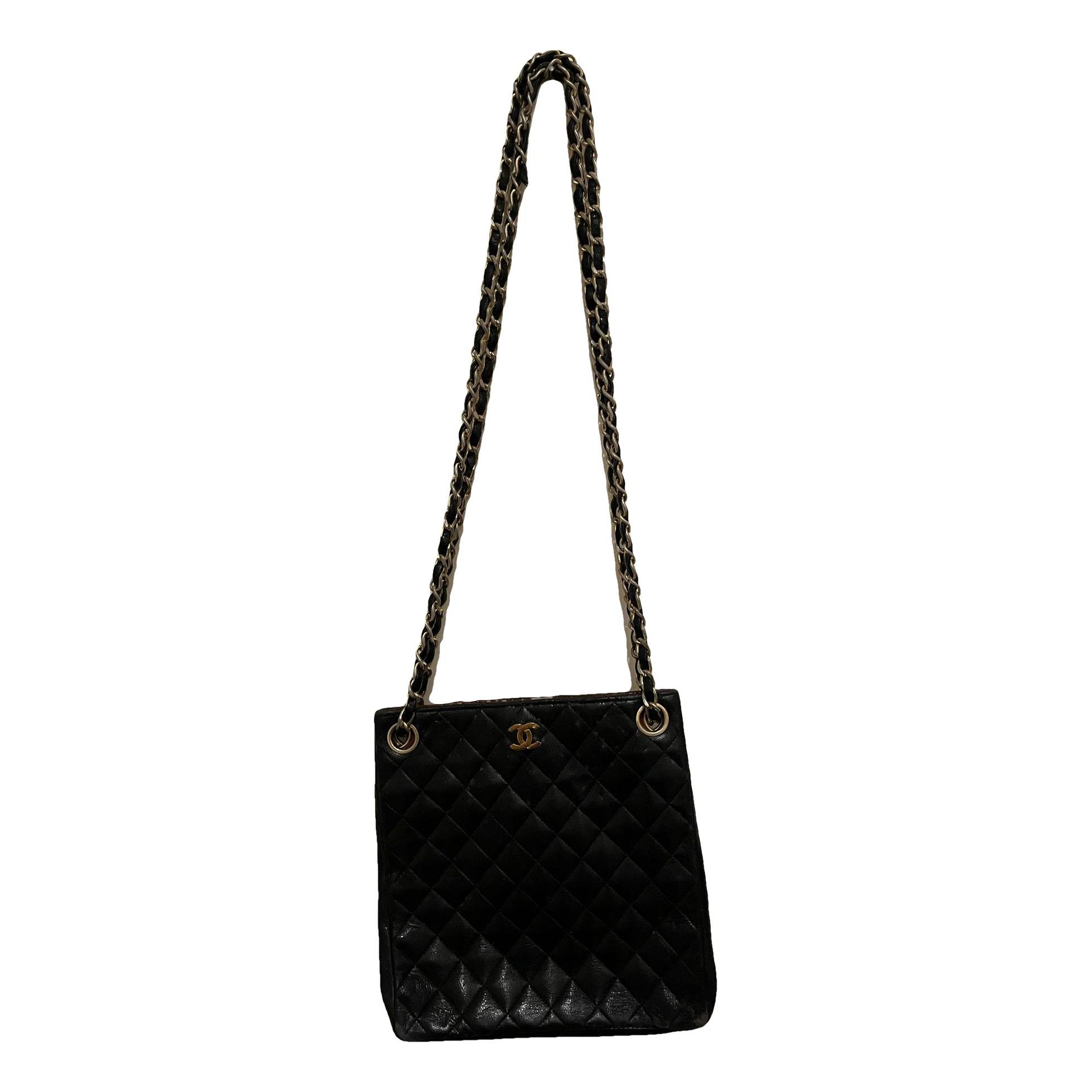 Chanel Petite Shopping Tote leather handbag