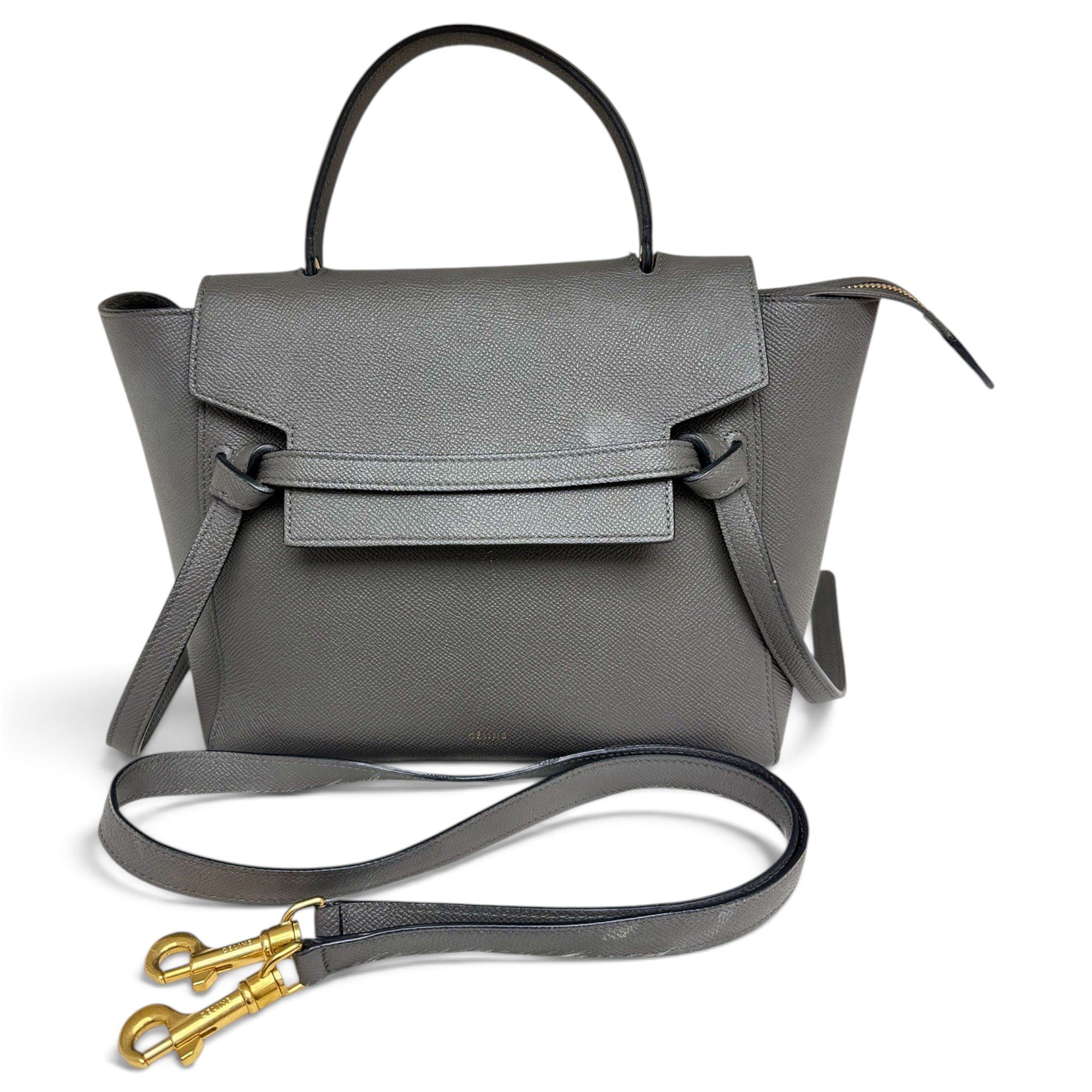 Belt leather handbag