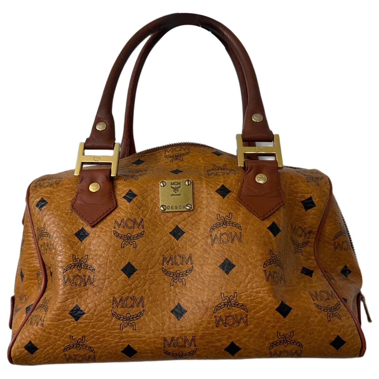 Boston leather bowling bag