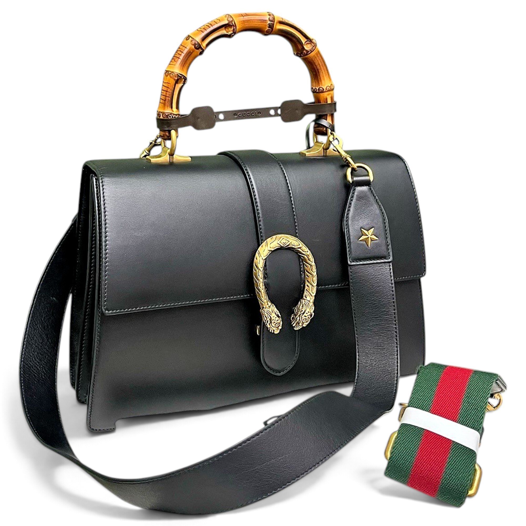 Dionysus Bamboo leather handbag