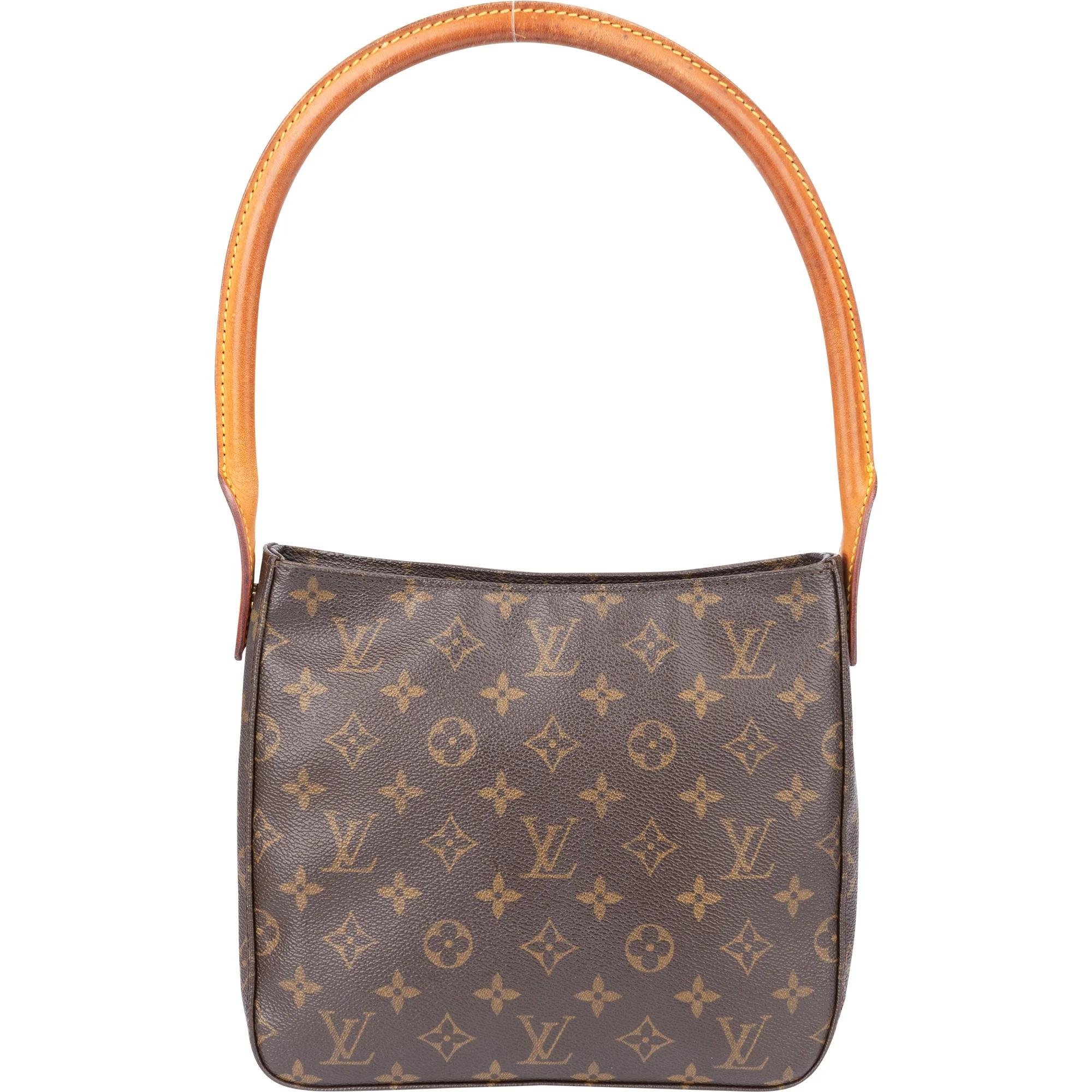 Looping leather handbag