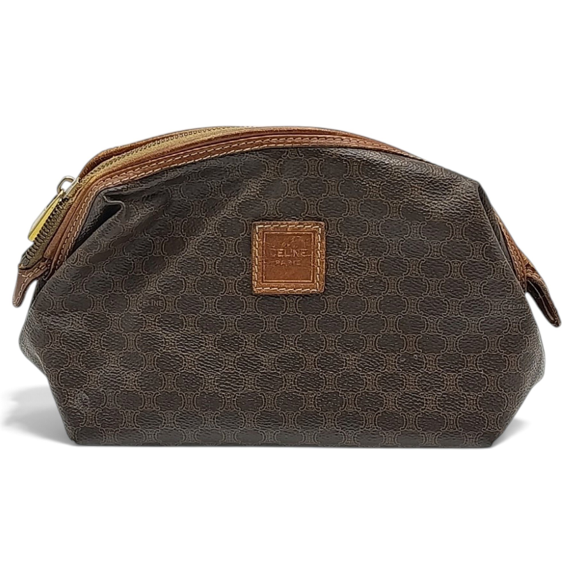 Leather clutch bag