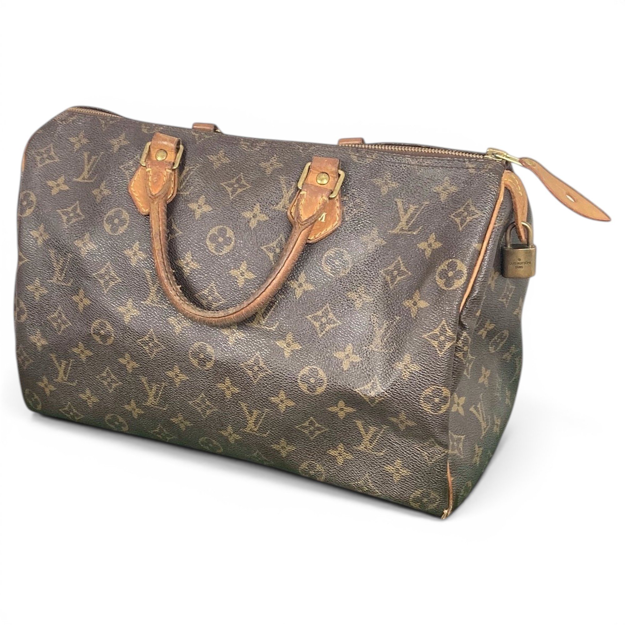 Speedy leather handbag