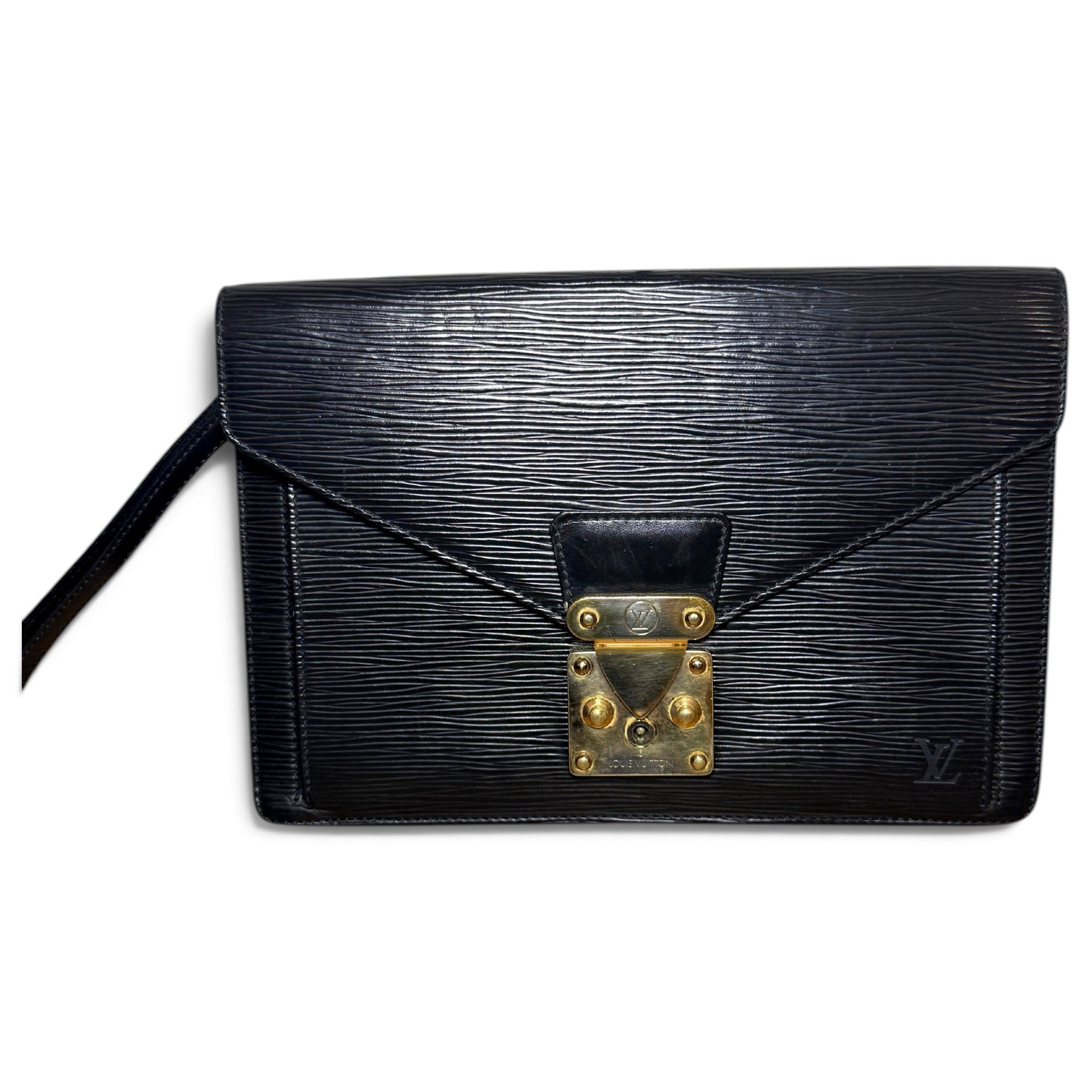 Sellier leather clutch bag