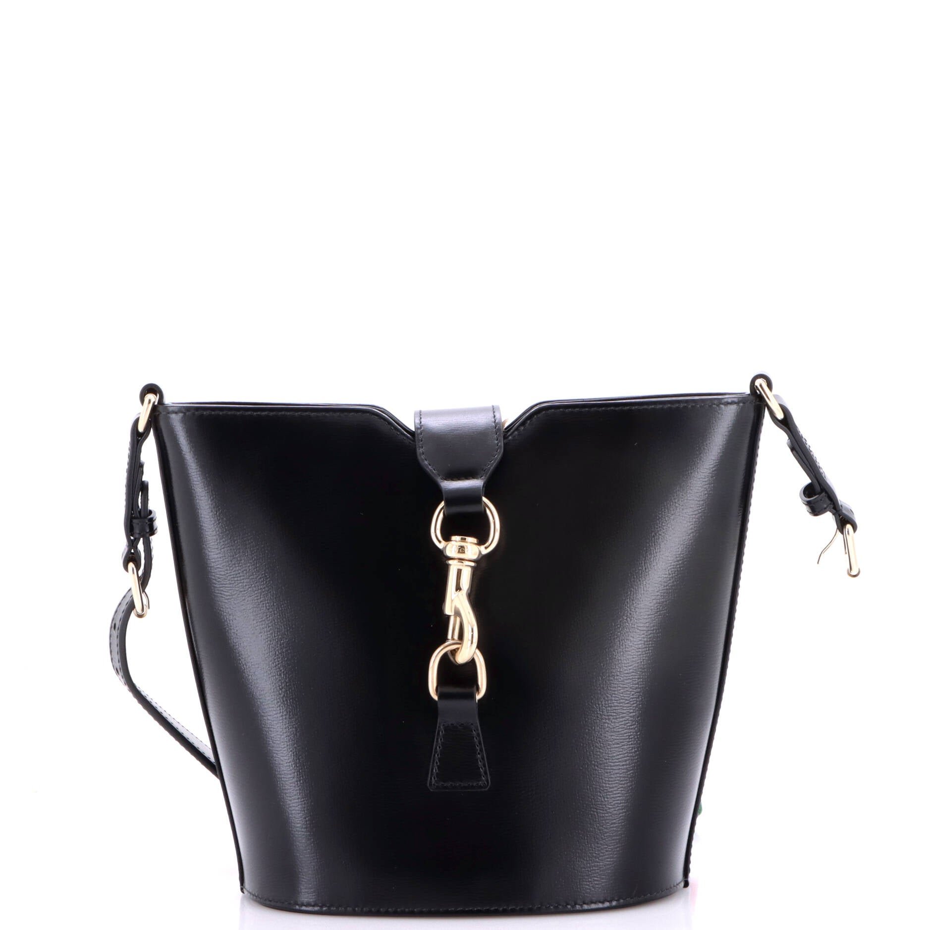Jackie Web Bucket Bag Leather