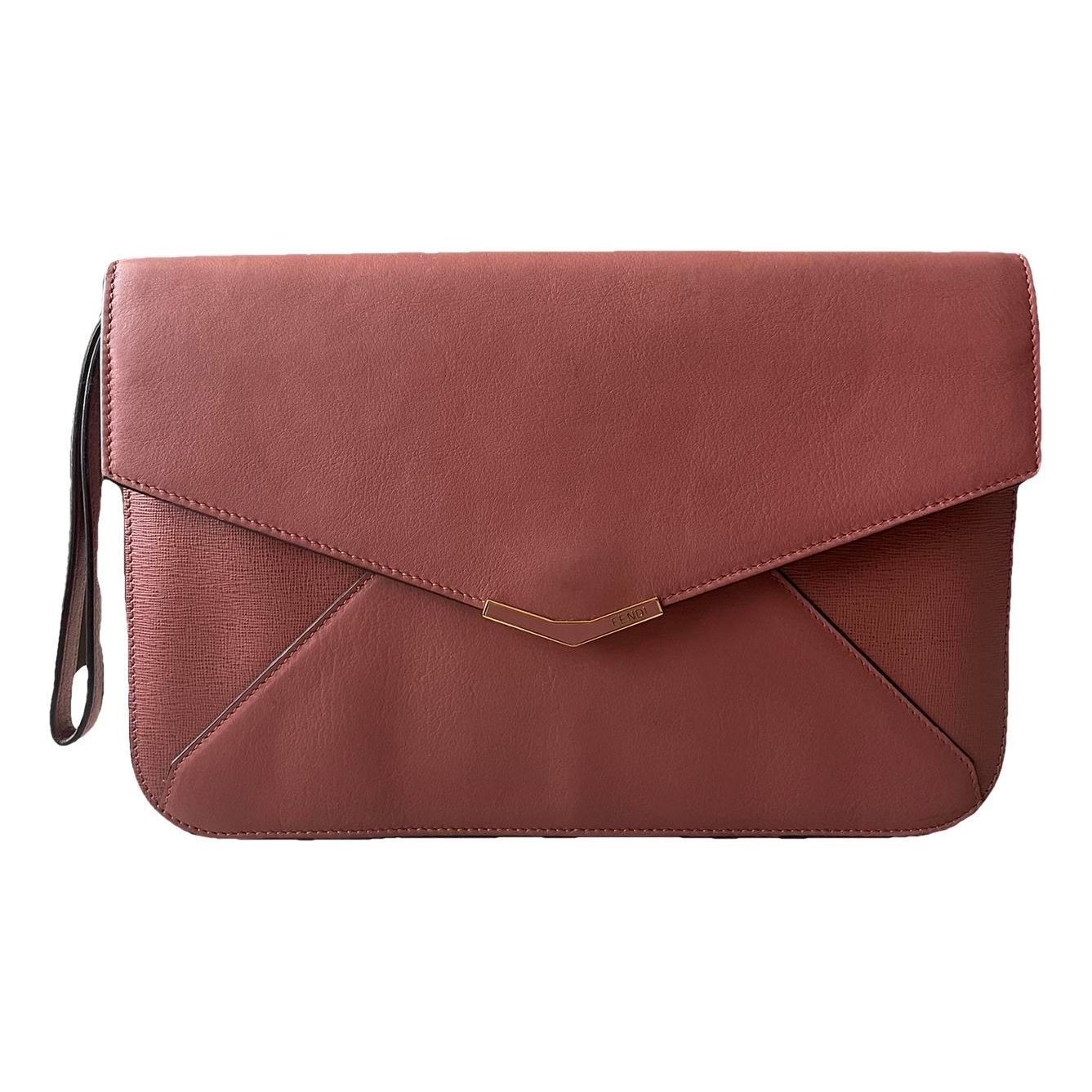 Leather clutch bag