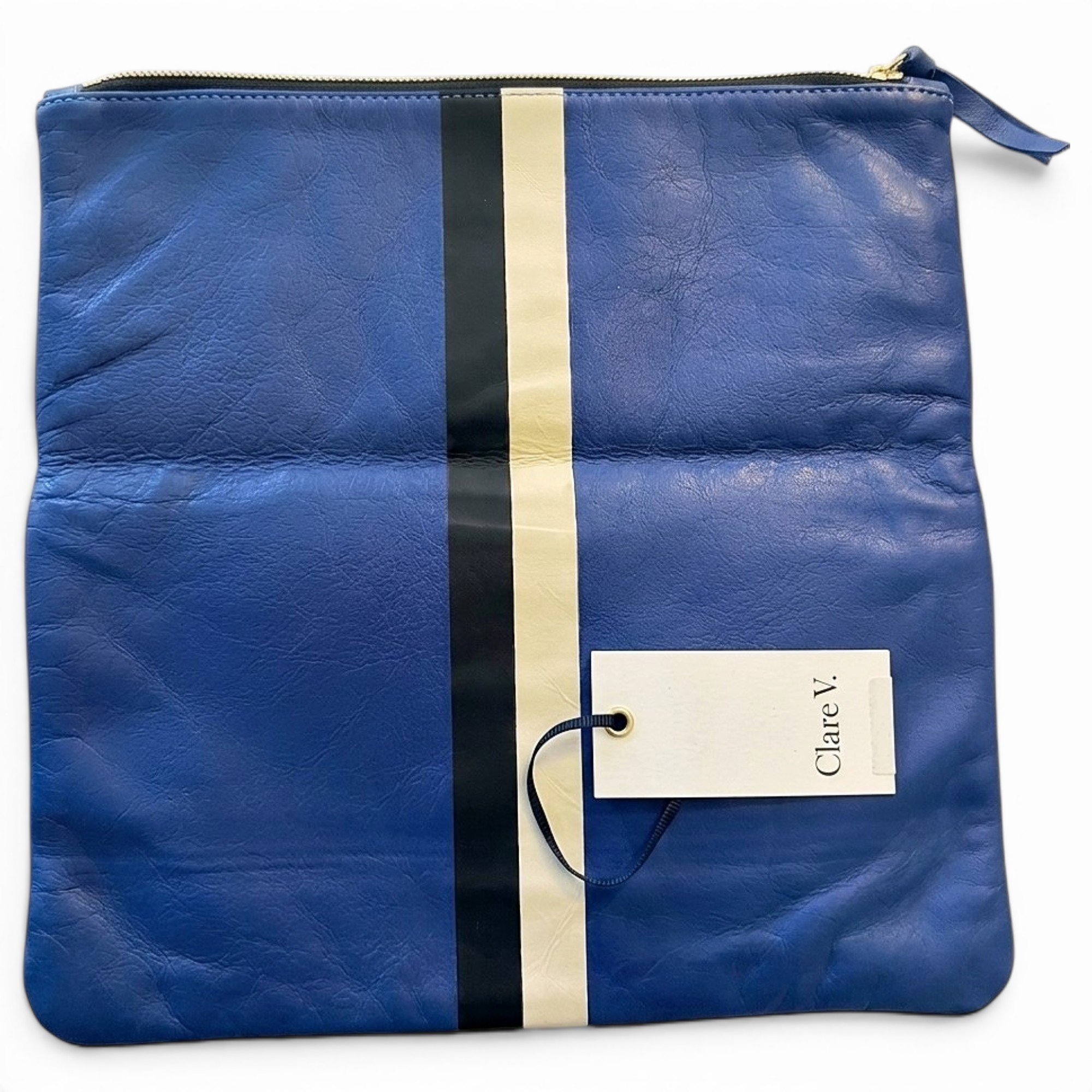 Leather clutch bag