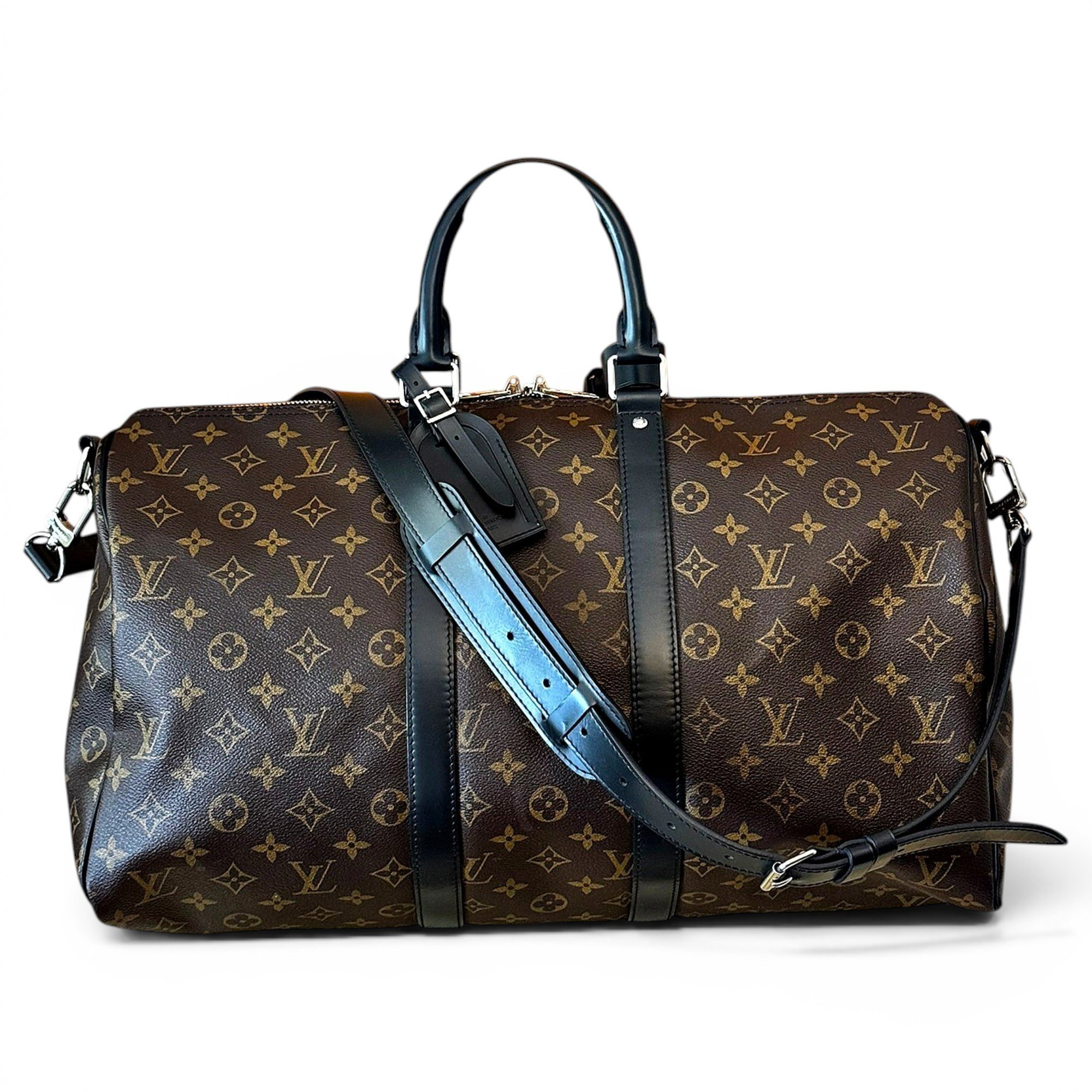 Keepall leather travel bag