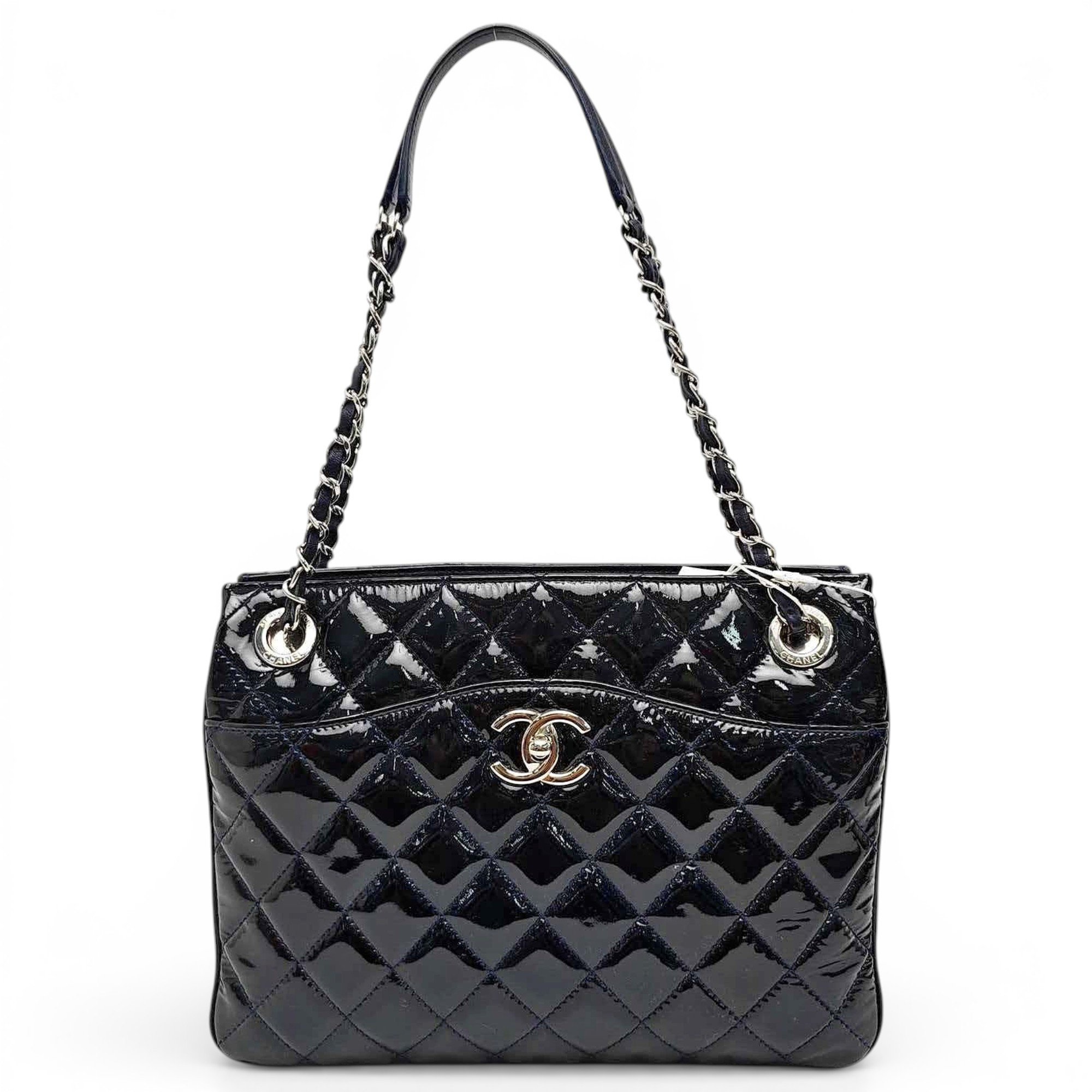 Patent leather handbag